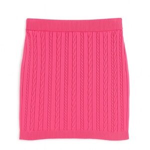 Pink Cable Knit Skirt